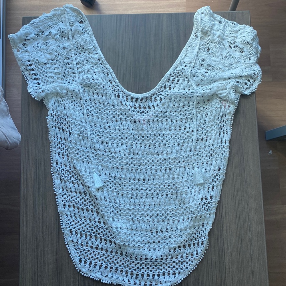white cover-up top